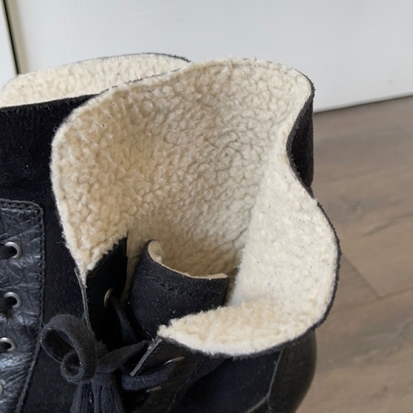 Franco Sarto shearling wedge boots - Picture 7 of 12